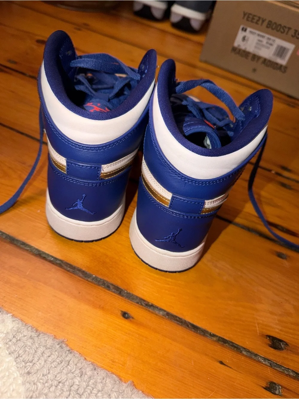 Nike Air Jordan High Top Sneakers - Blue/White with Red Jumpman